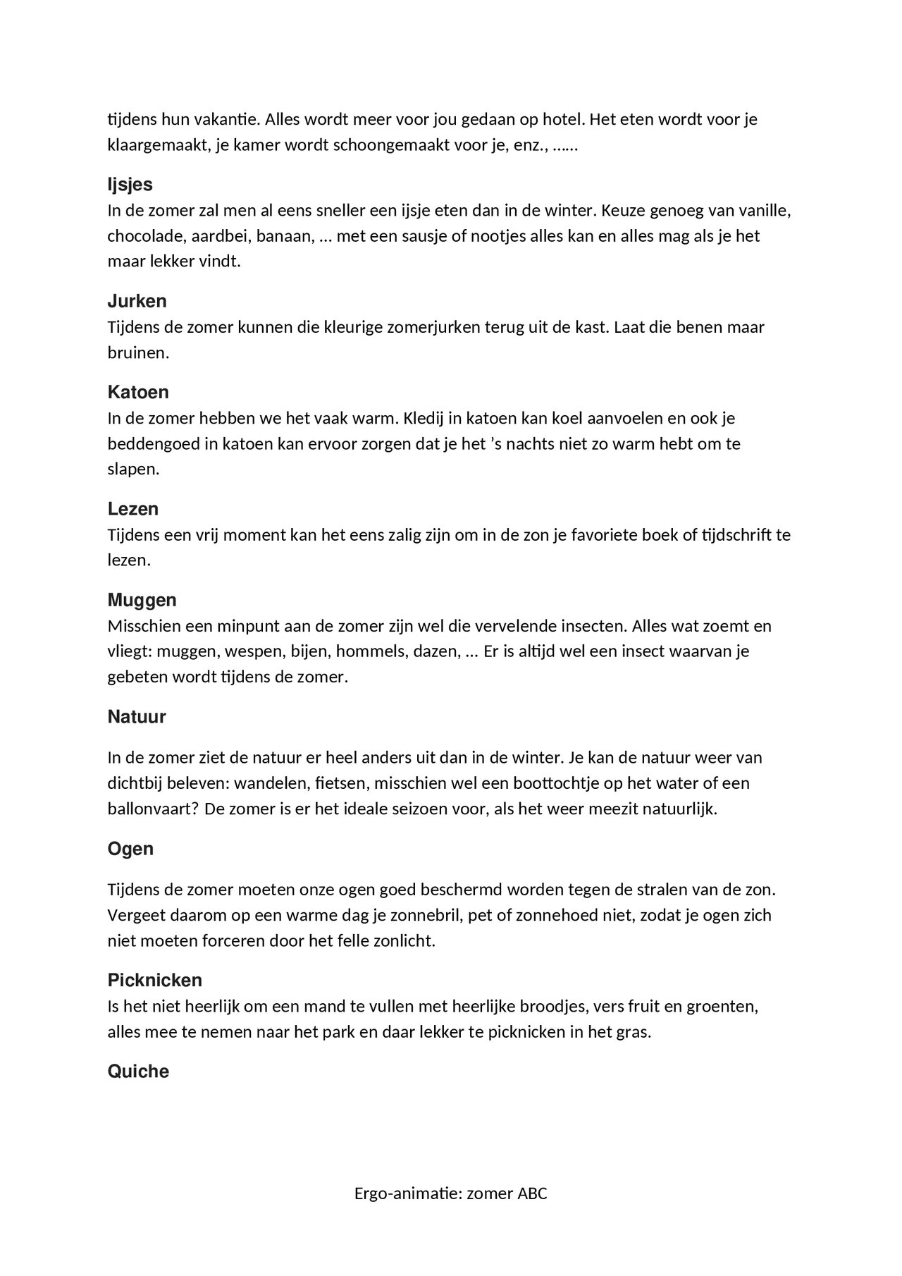 Preview van Zomer ABC.doc
