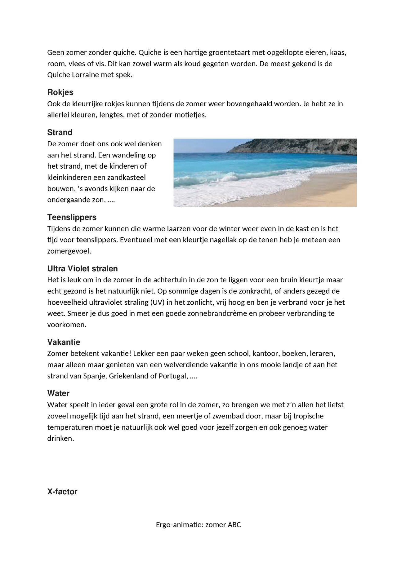 Preview van Zomer ABC.doc