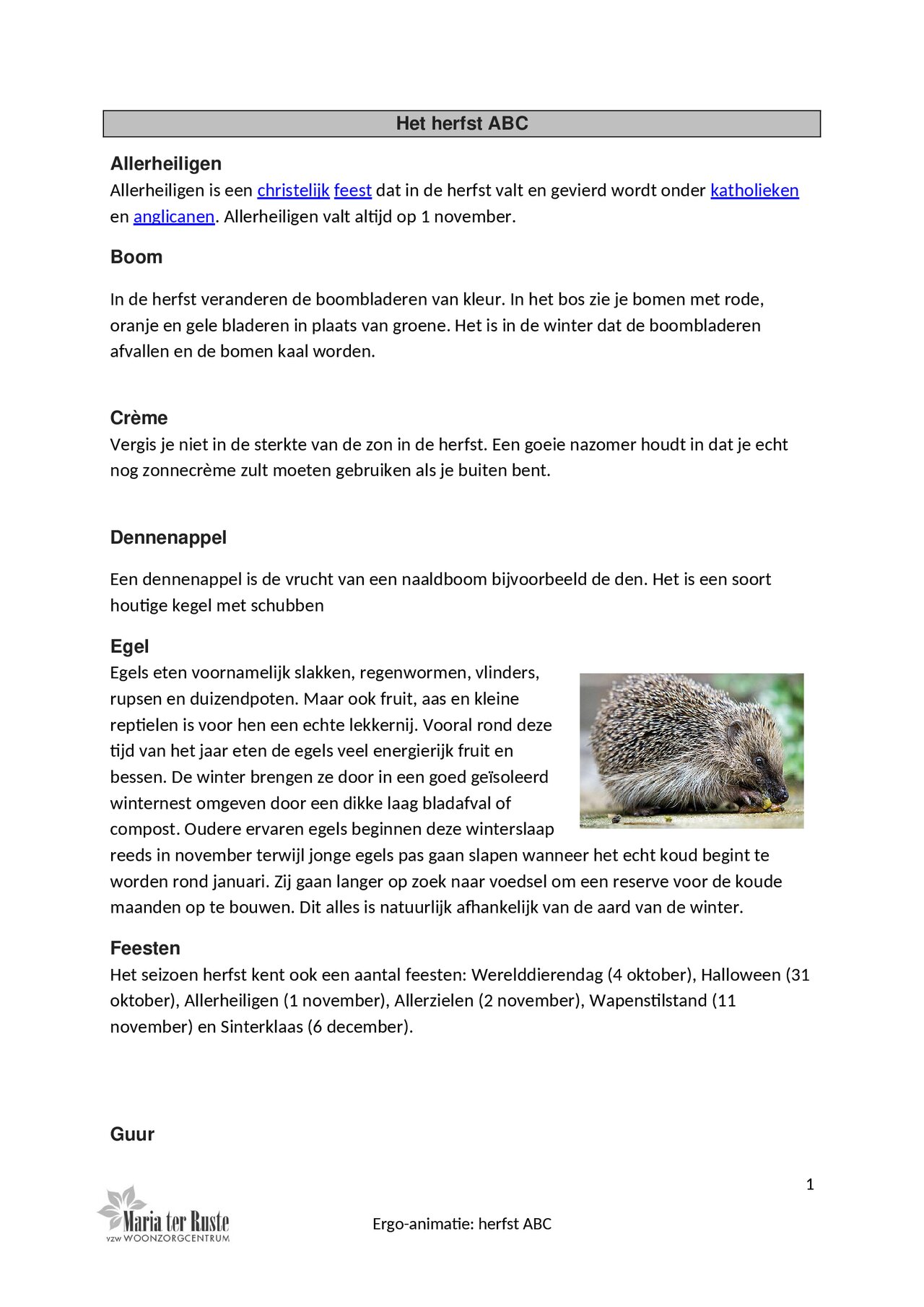 Preview van Herfst ABC.doc