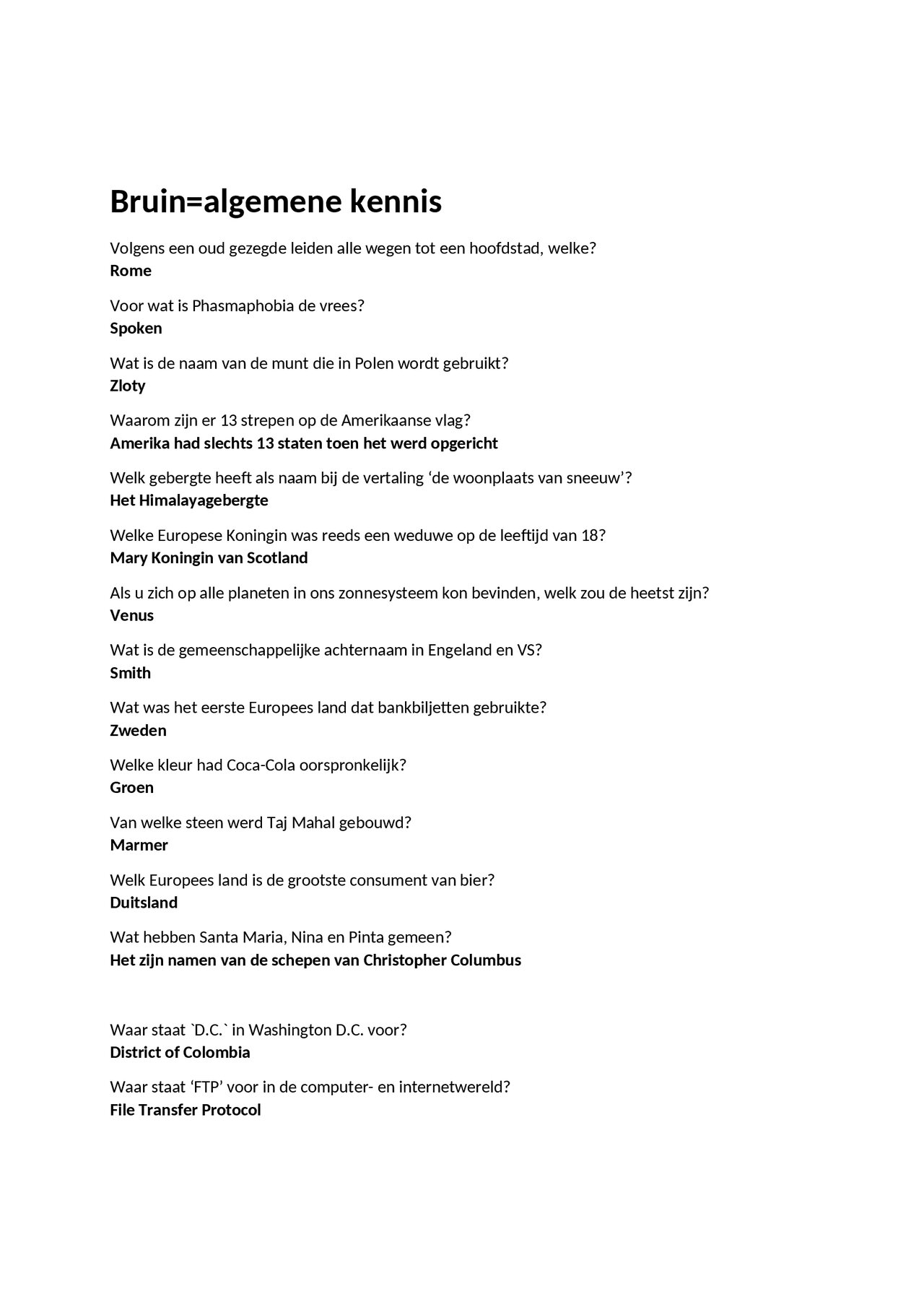 Preview van quizvragen trivia.docx