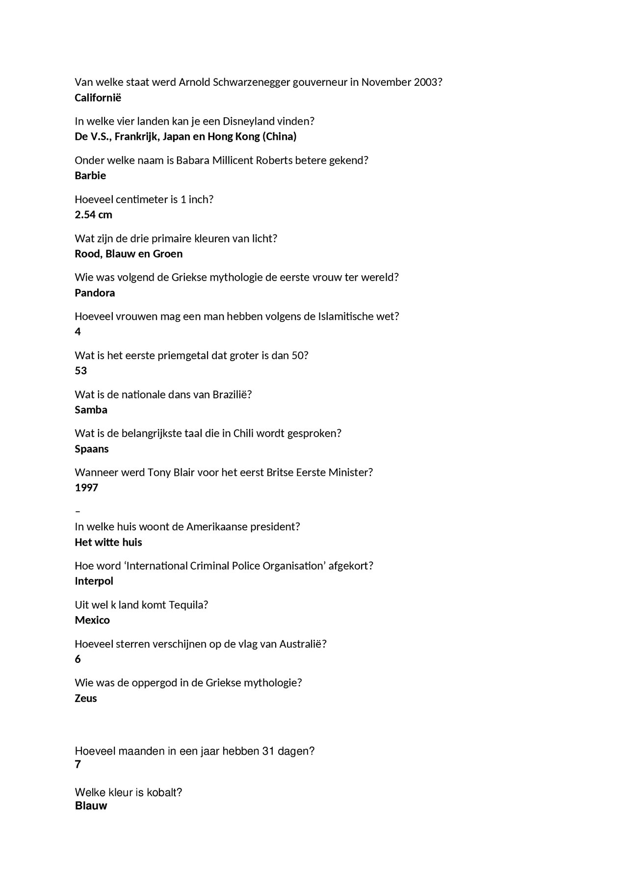 Preview van quizvragen trivia.docx
