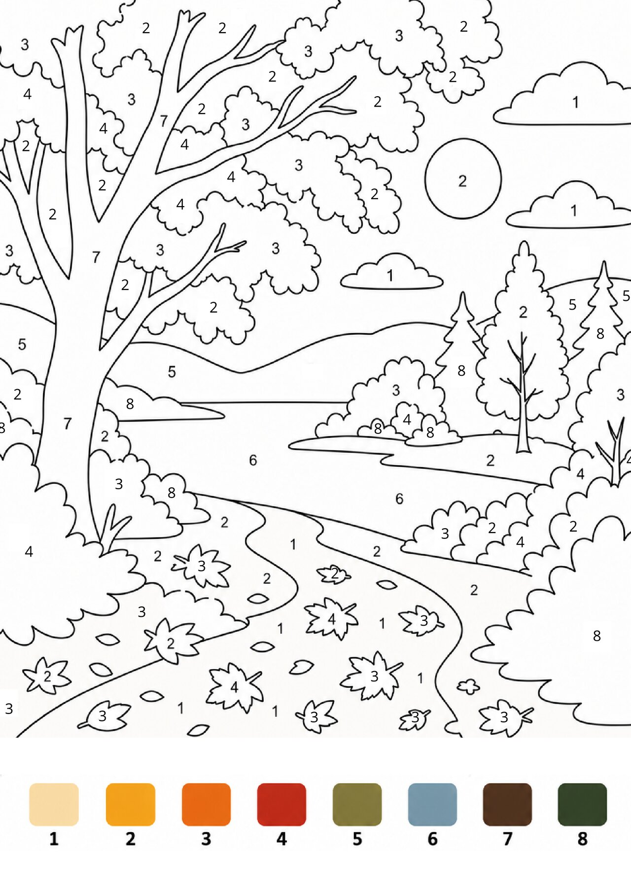 Preview van Kleuren op nummer (herfst).pdf