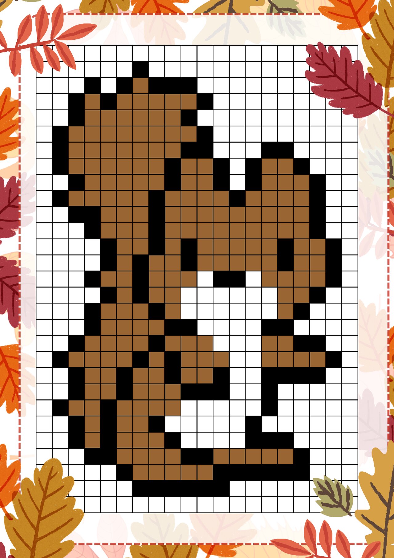 Preview van Kleuren op nummer (pixel art) - herfst.pdf