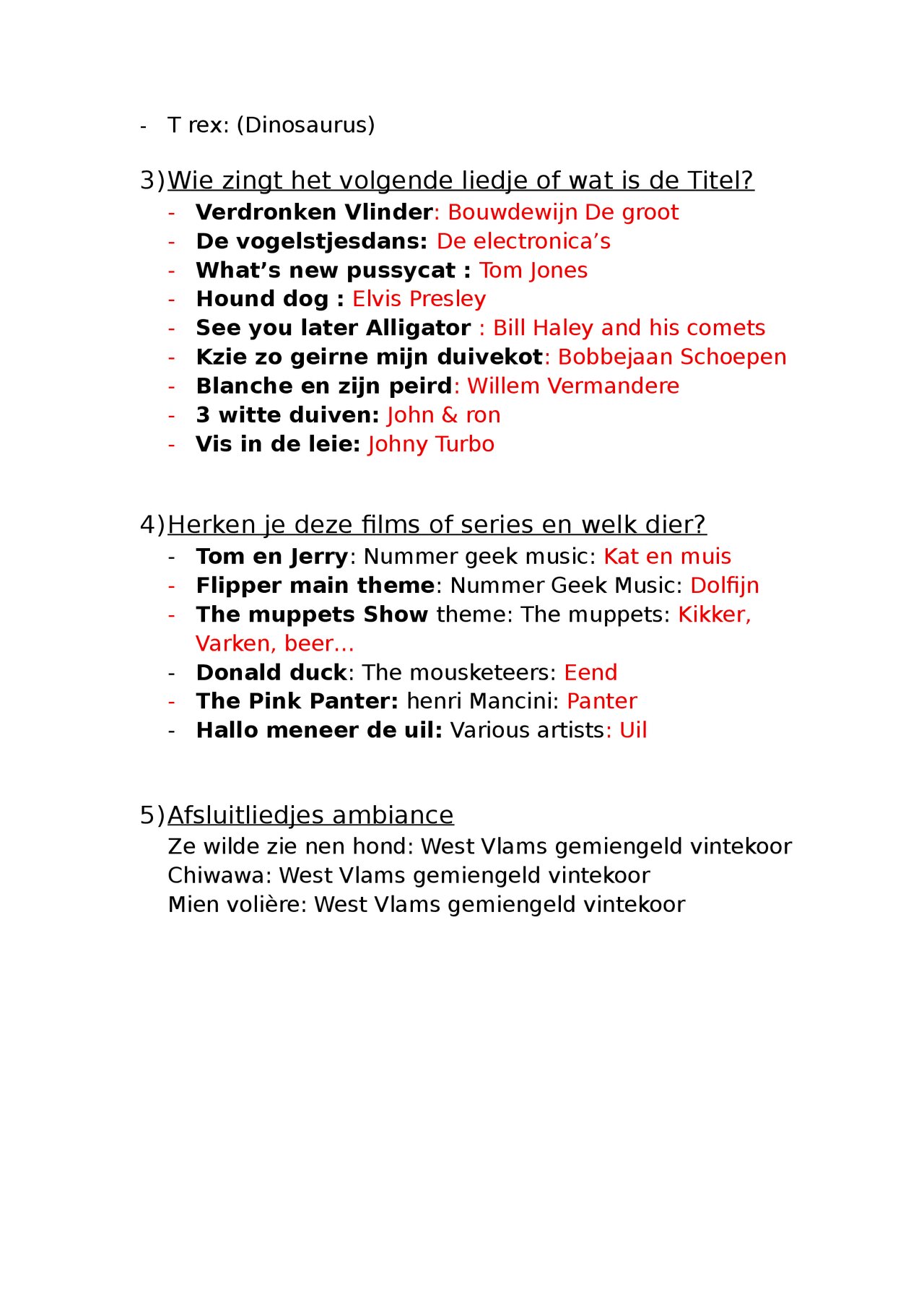 Preview van RAAD DE PLAAT 4 DIEREN in muziek.docx