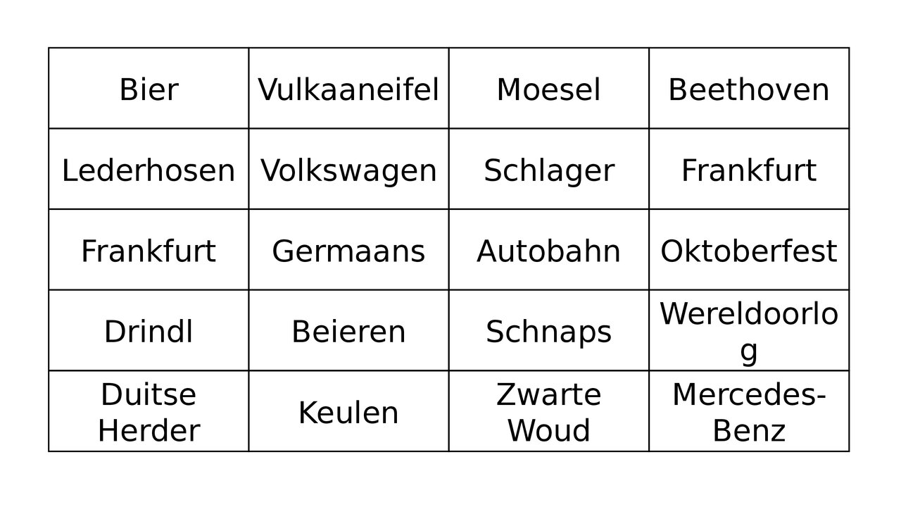 Preview van Duitse Bingo.pptx