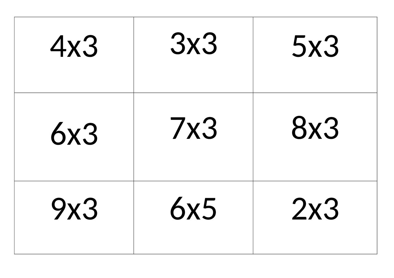 Preview van rekenbingo-opdrachtkaartjes.docx