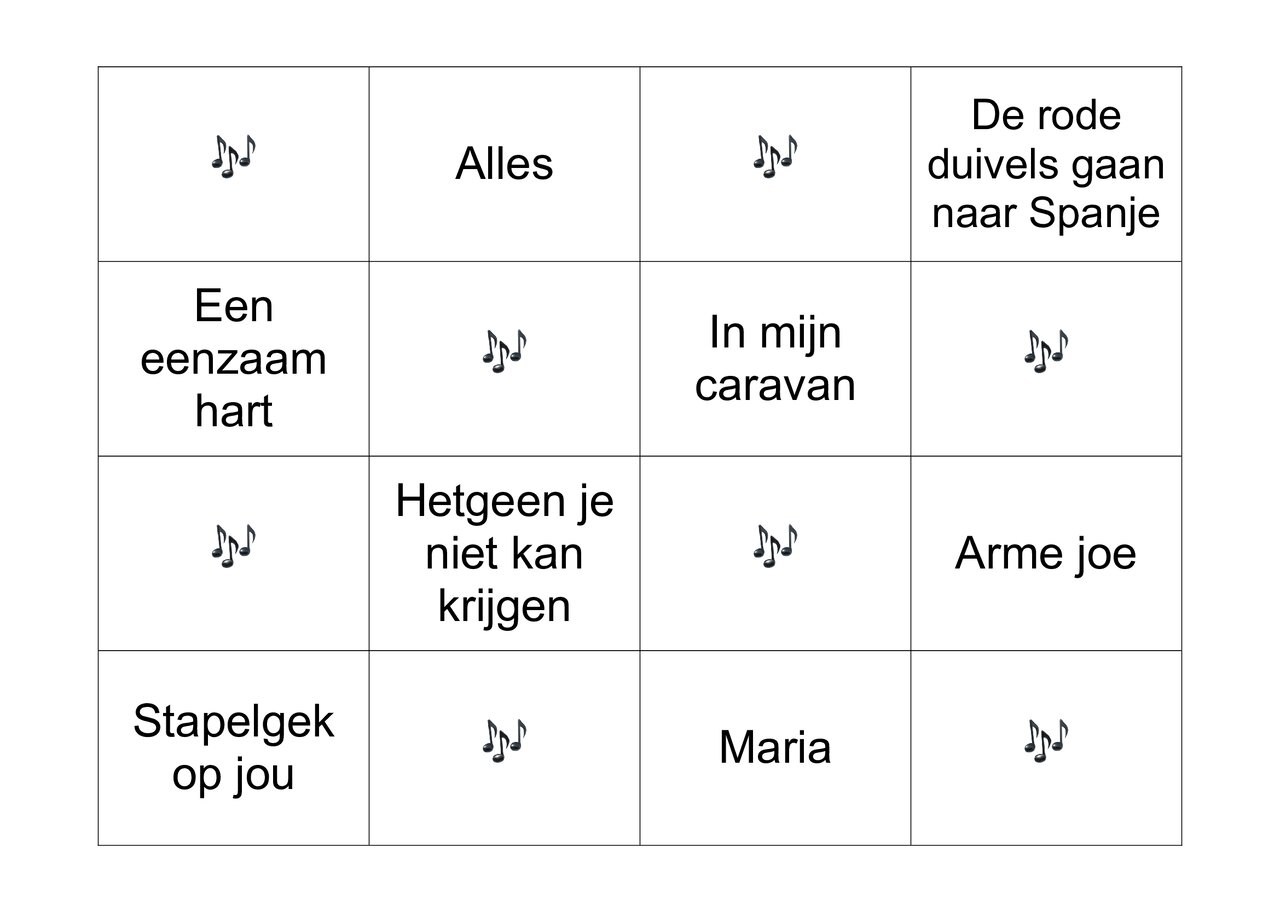 Preview van Muziekbingo_WillTura.docx