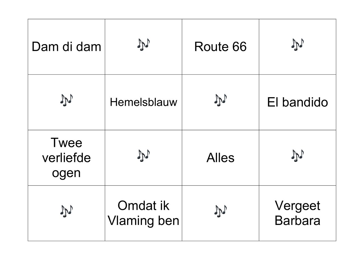 Preview van Muziekbingo_WillTura.docx