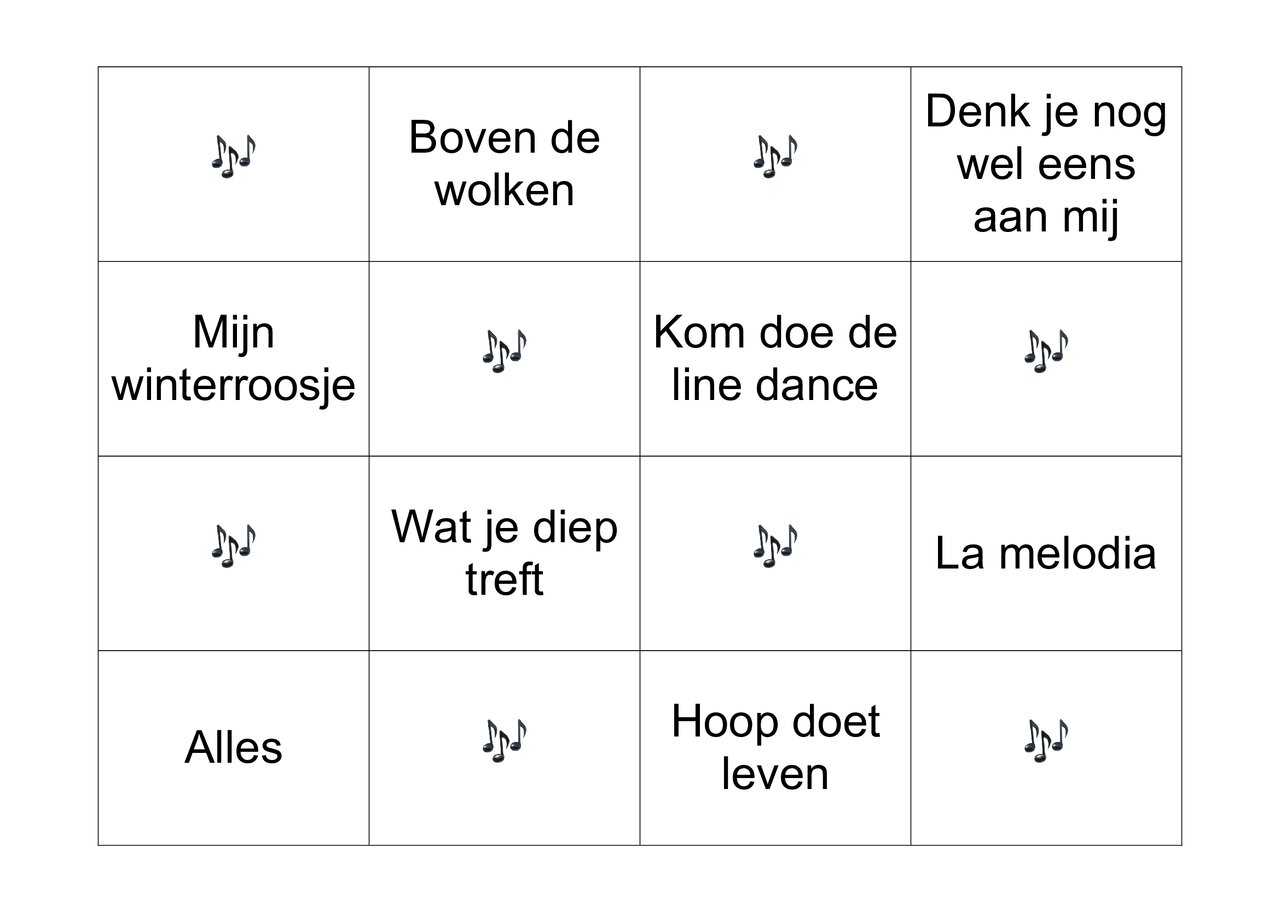 Preview van Muziekbingo_WillTura.docx