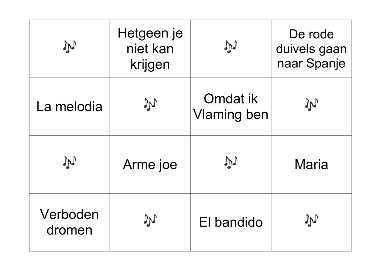 Preview van Muziekbingo_WillTura.docx