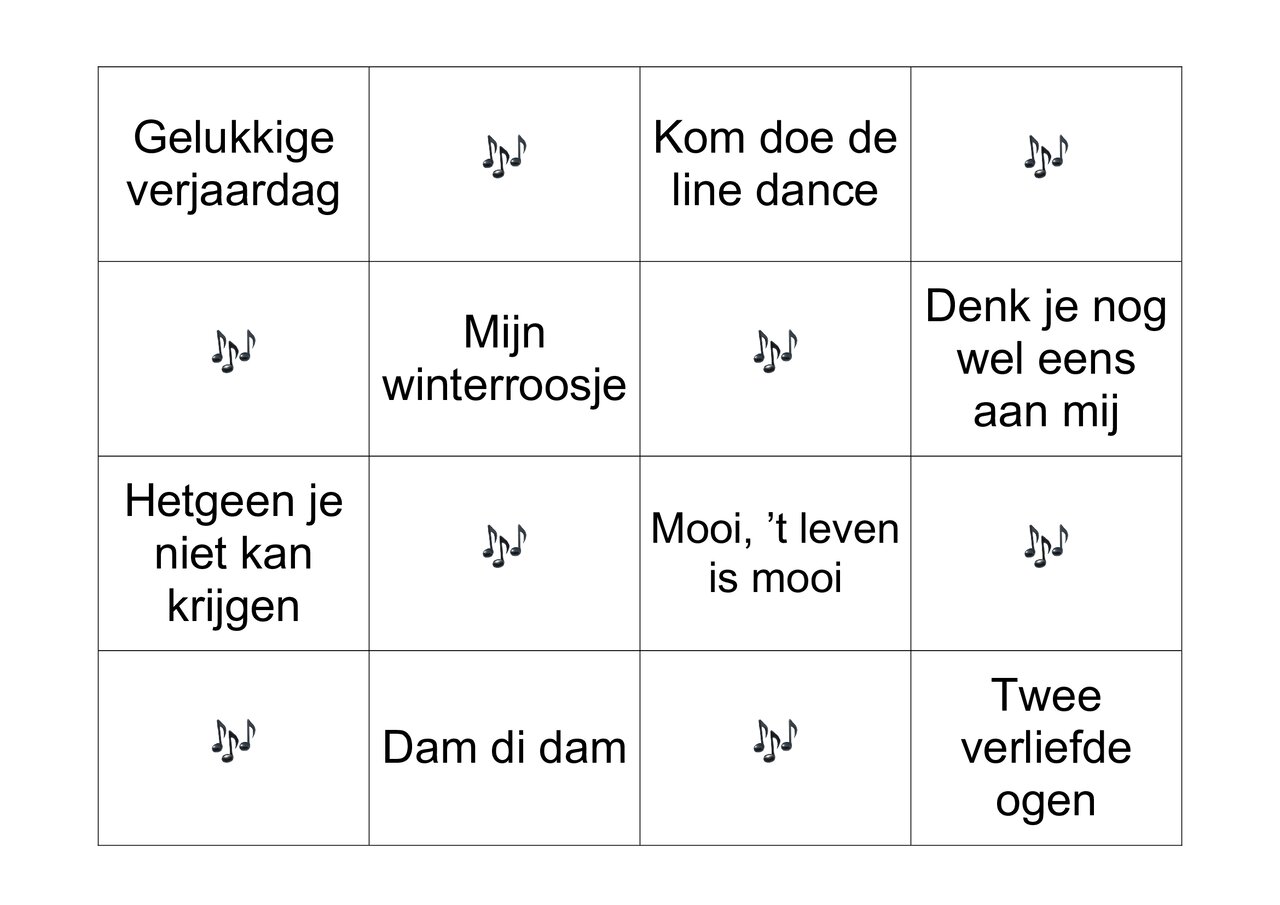 Preview van Muziekbingo_WillTura.docx