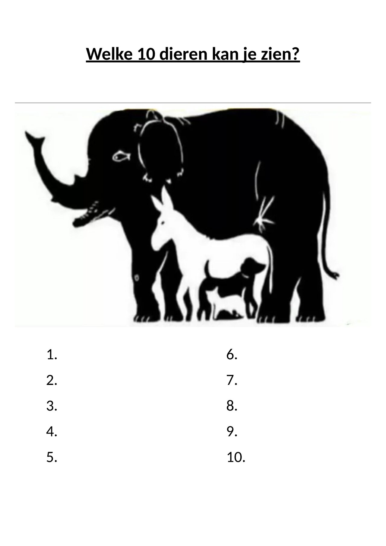 Preview van Welke-10-dieren-kan-je-zien.docx