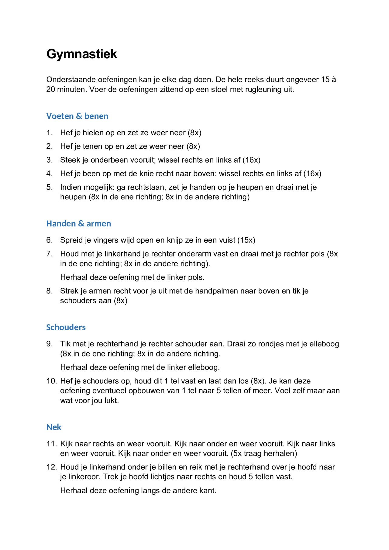 Preview van Gymnastiek.docx