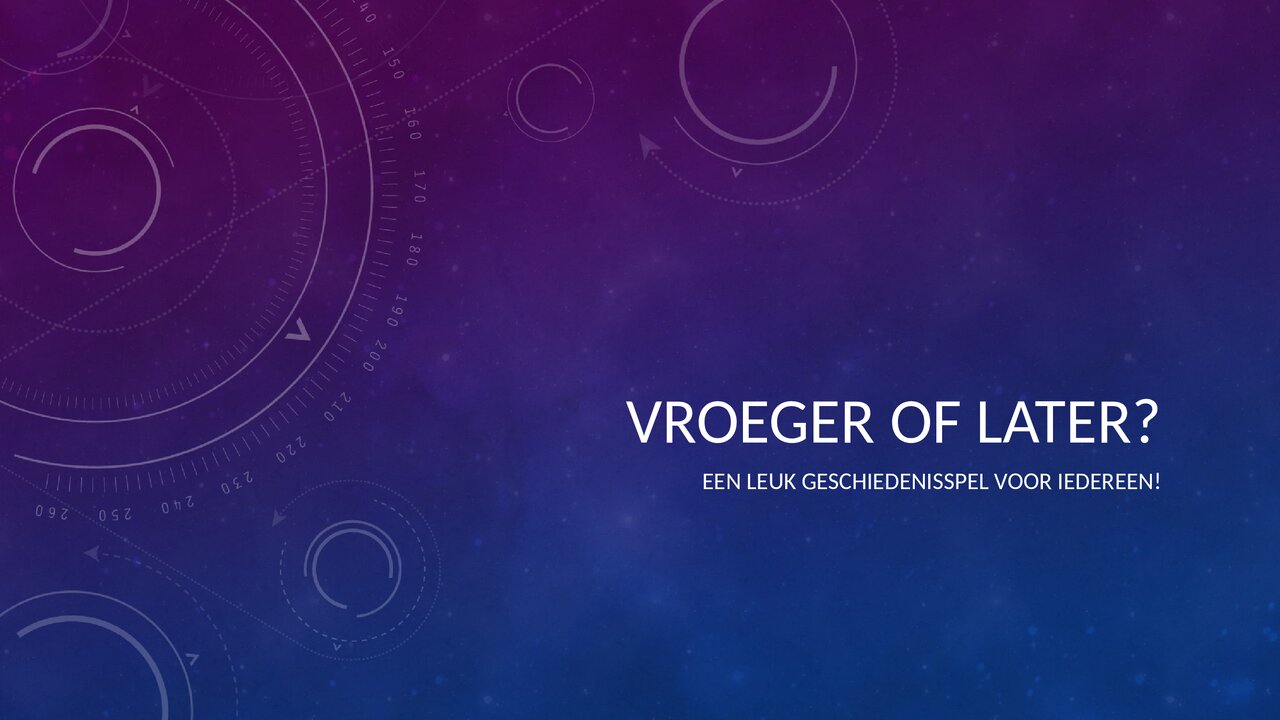 Preview van Vroeger-of-later.pptx