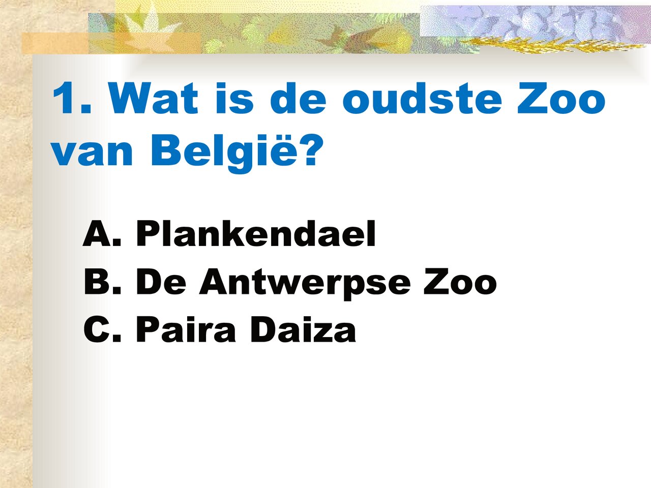 Preview van Dierenquiz.ppt