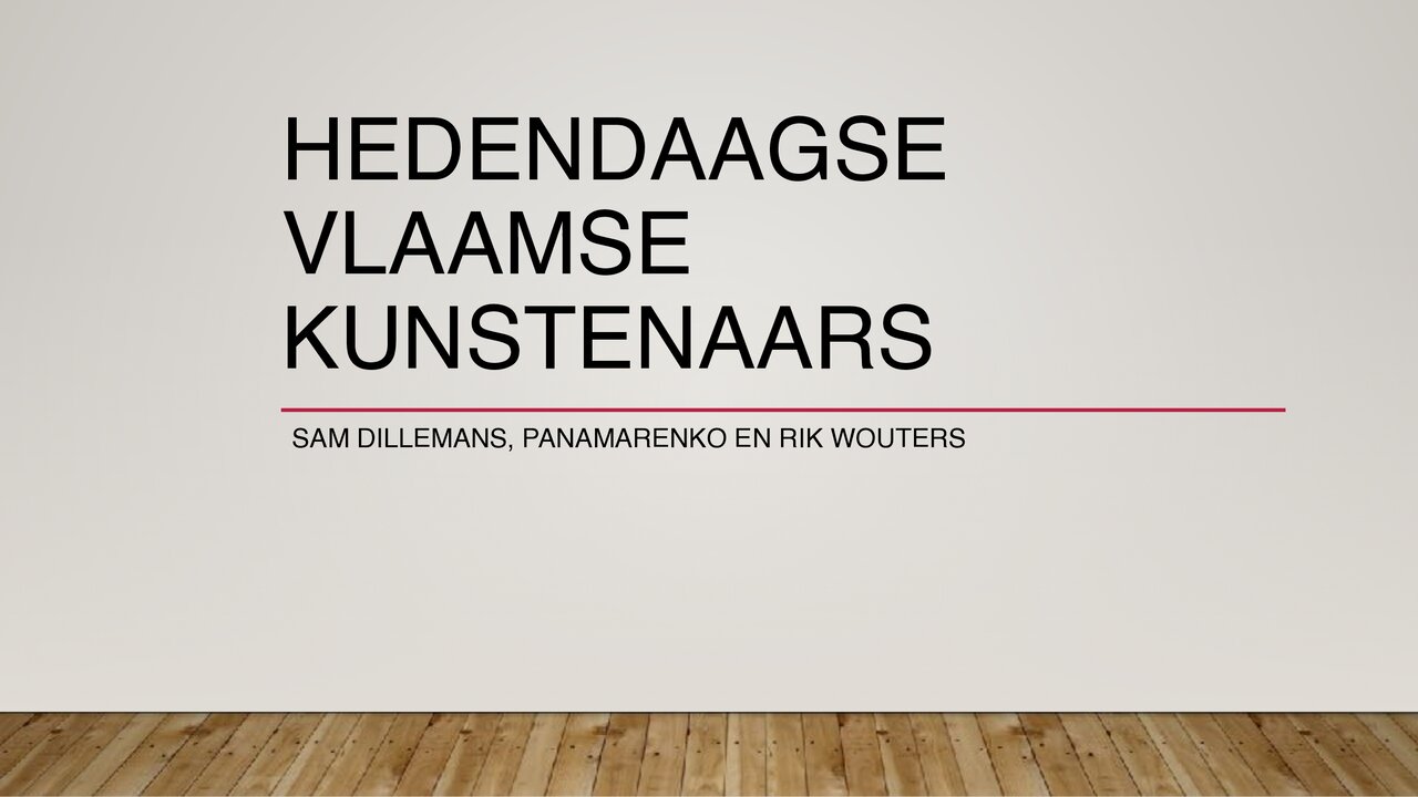 Preview van HedendaagseVlaamseKunstenaars_presentatie.pdf