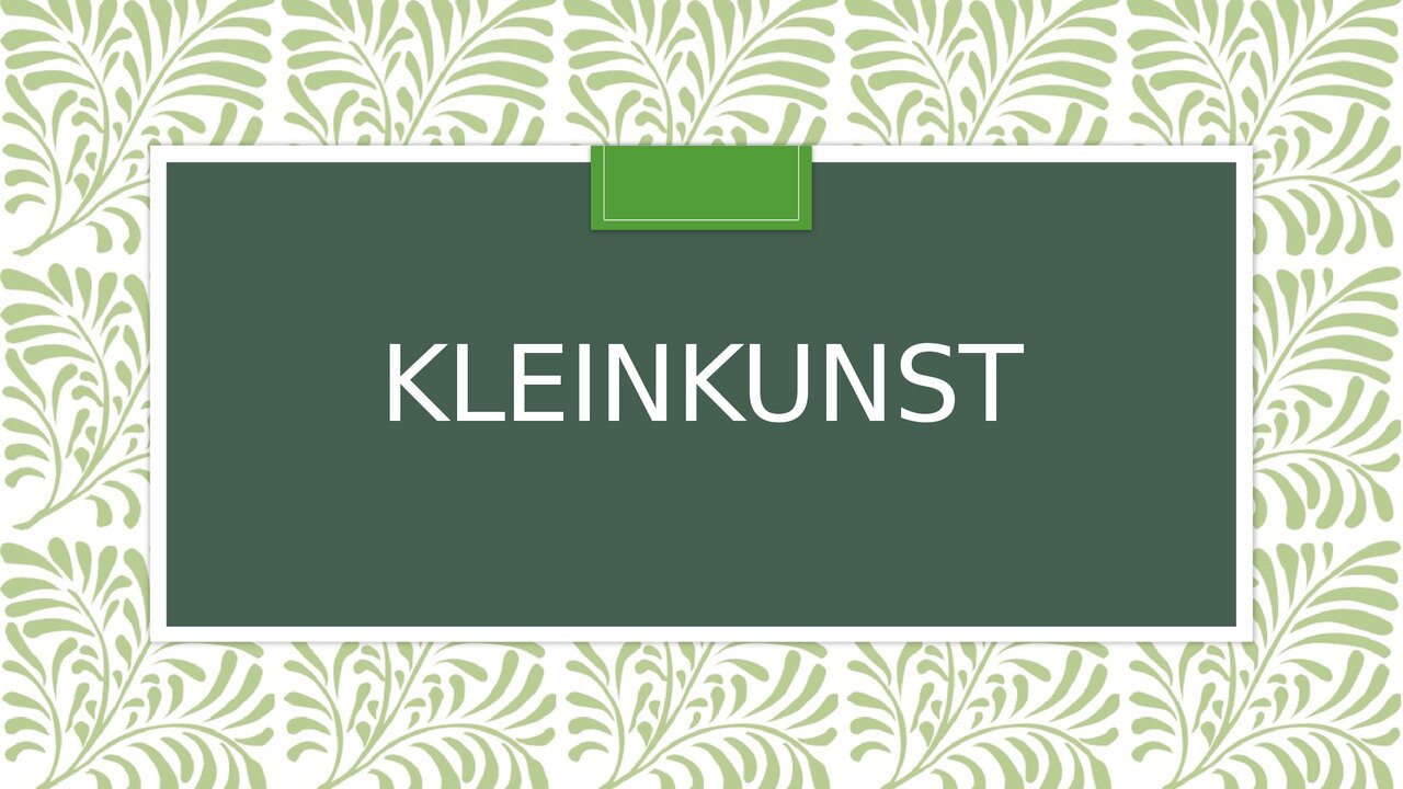 Preview van Kleinkunst.pptx