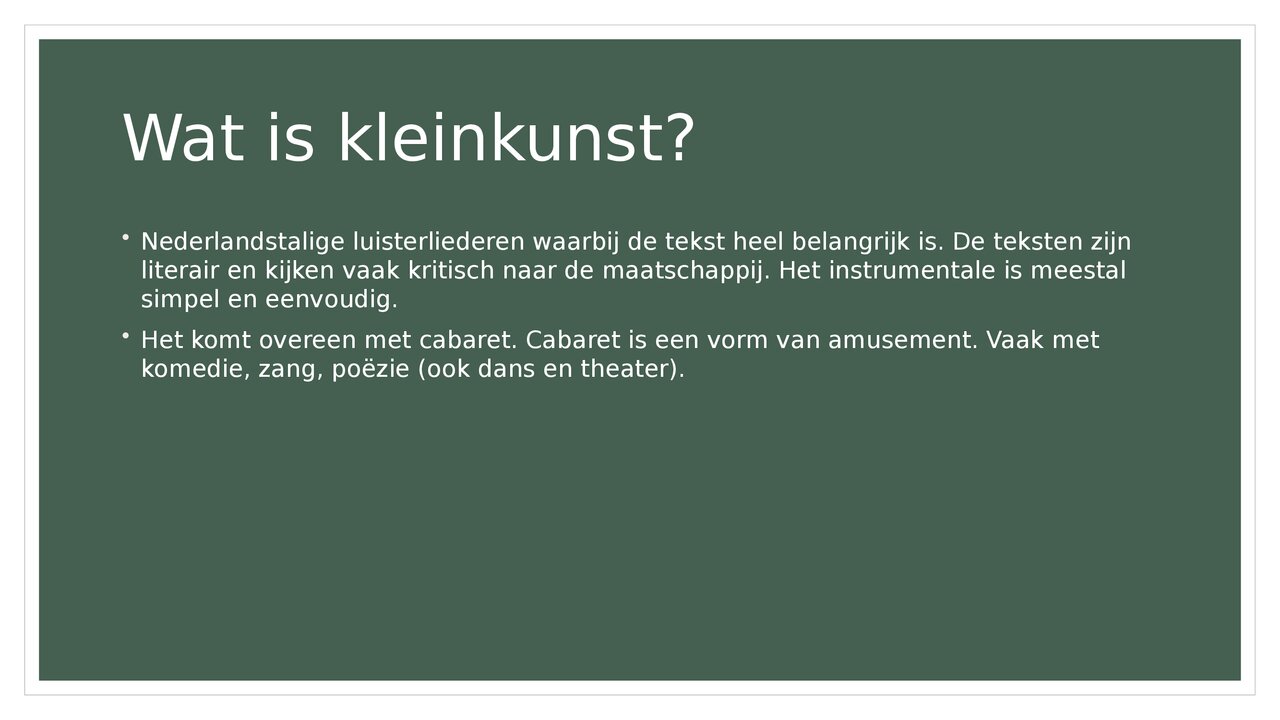 Preview van Kleinkunst.pptx